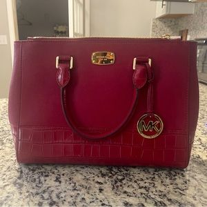 Red Michael Kors Satchel